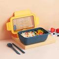 Nordic-style bento box with four compartments in plastic construction