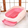 Semi-closed grid drawer cat litter box, large 51 x 40.5 x 20.5 cm, PP, available in five colours