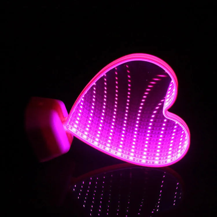 Rose red LED double-sided love tunnel light made of plastic measuring 16x7x19cm