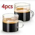 White double mouth transparent glass coffee cups modern minimalist design