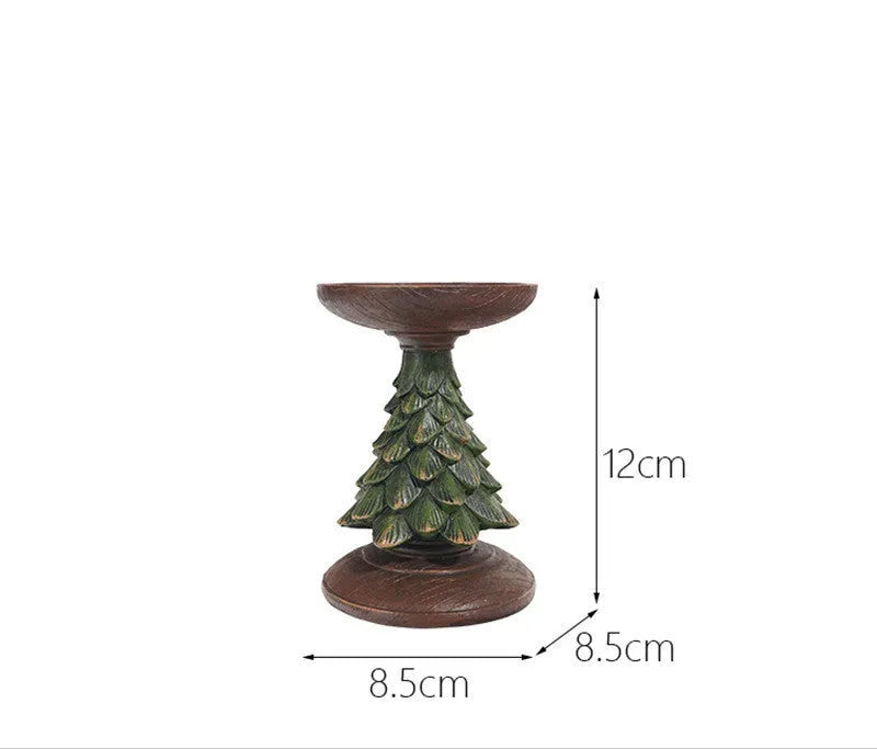 Synthetic resin Christmas tree shaped candle holder candlestick in medium size