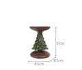 Synthetic resin Christmas tree shaped candle holder candlestick in medium size