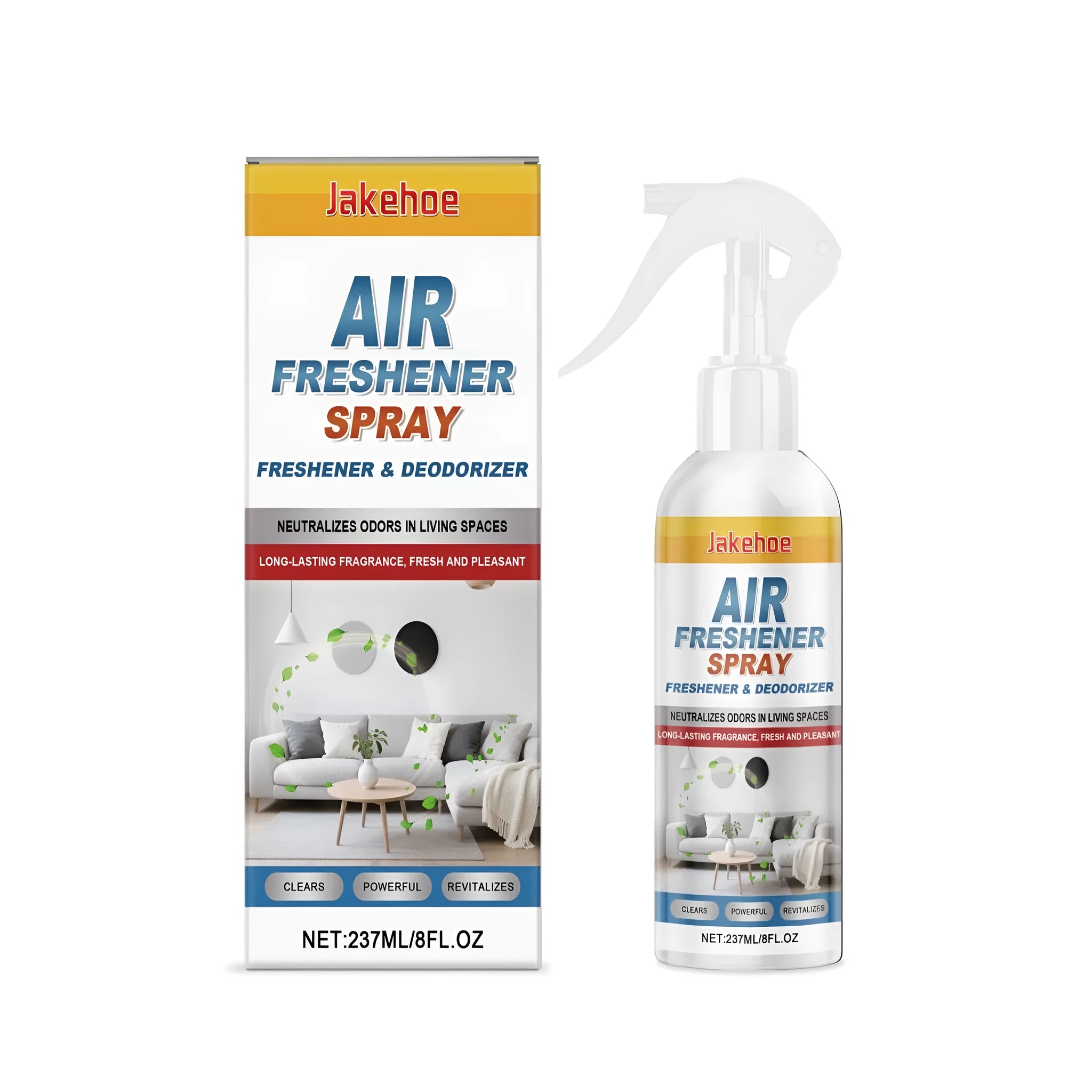 A 237ml aerosol can of menthol-scented air freshener spray on a plain background.
