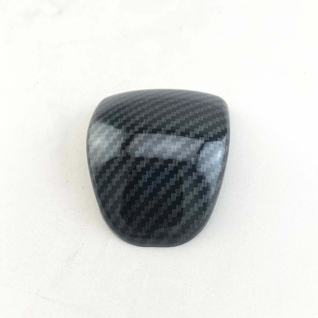 Black carbon fibre pattern gear shift cover for car interior modification