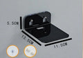 Acrylic right-angle wall mount camera shelving bracket, 13.5x11.5x5.5cm, black frosted transparent white, no drilling.