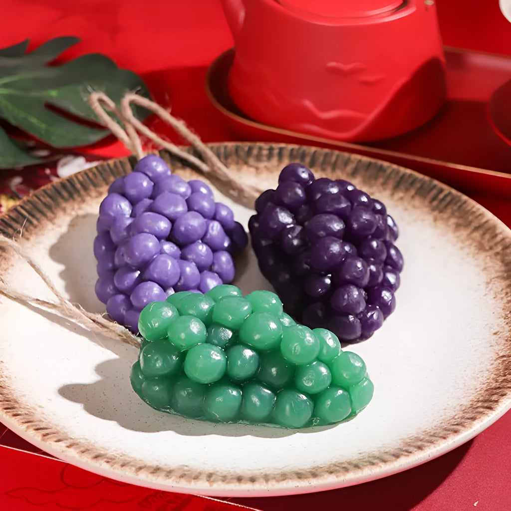 Purple and green 80g grape handmade soap bars for general cleansing