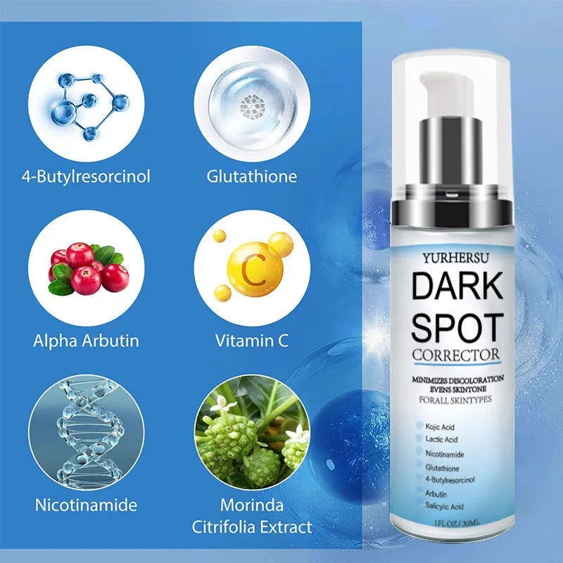 30ml spot lightening essence glass bottle with dropper applicator for skincare treatment