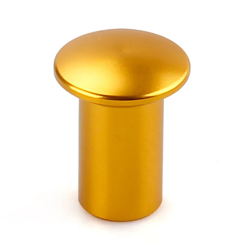 Aluminium alloy handbrake cap in gold, silver, black, blue, and red colour options