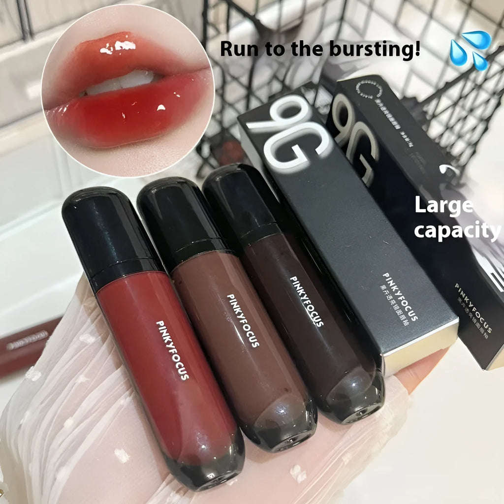 Black Citrus Mirror Lip Lacquer in six shiny shades including Black Tomato and Black Sweet Potato.