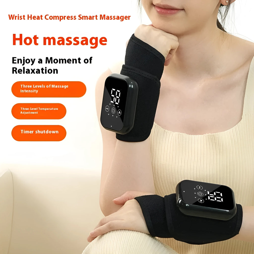 Black electric heating ankle protection sleeve with USB charging cable
