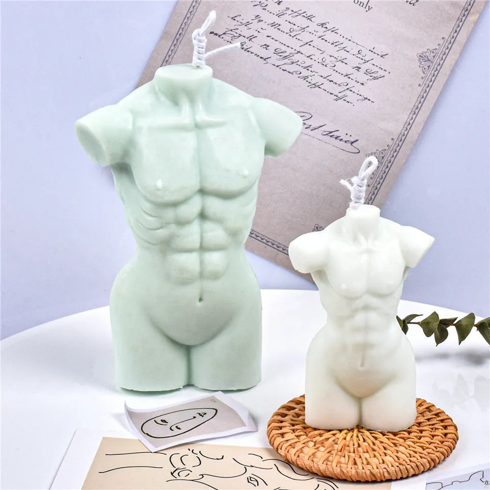 Geometric silicone mould for body candles with 10cm and 14cm height sections