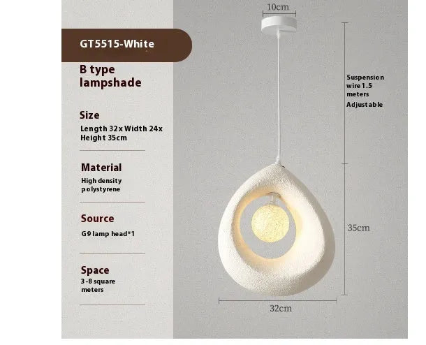 Sili Style modern chandelier with milky white 32x35cm lampshade and retro design elements