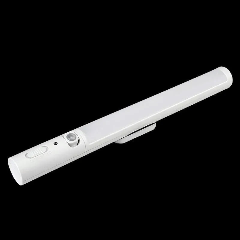 White infrared sensor LED cabinet wall light with magnet mounting and human body induction