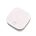 White USB car air purifier with button control for vehicle odour removal