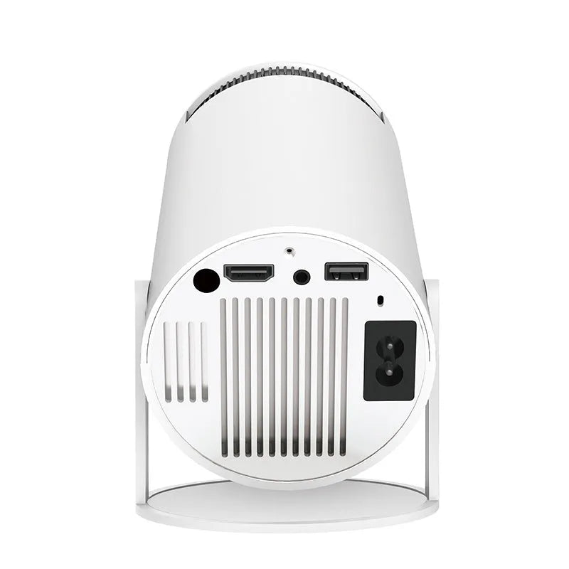 HY300PRO portable projector with 4K hard decoding, 720P native resolution, 160 ANSI lumens and 130-inch projection