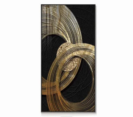 Frameless abstract geometric canvas wall art, oil on canvas, six sizes from 40x80cm to 90x180cm, modern indoor decor
