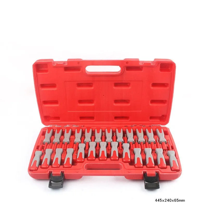 25-piece car terminal removal tool kit with needles and keys for wire harness work