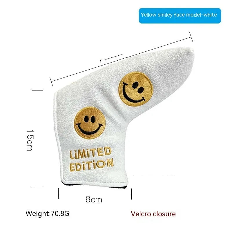 Golf putter sleeve with waterproof PU exterior and fleece lining in various animal and pattern designs