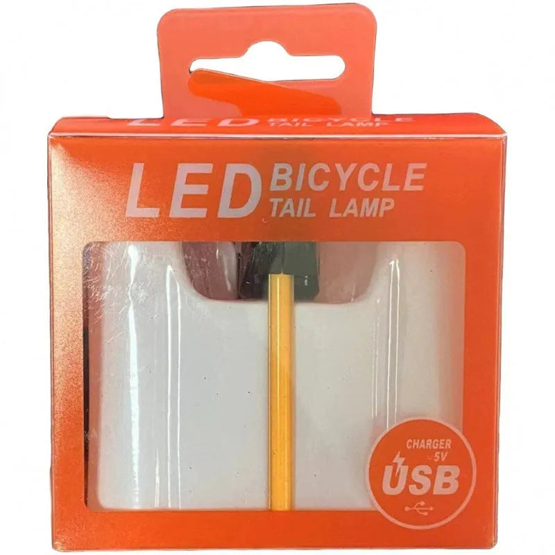 USB charging waterproof bicycle taillight in five colour options for night riding safety