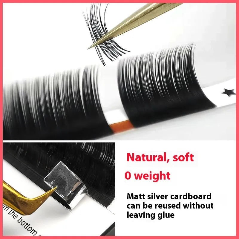 16-row dense false eyelashes with mink hair construction showing length variations from 8mm to 18mm