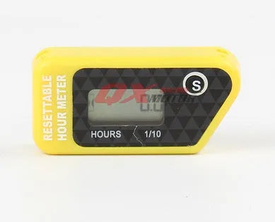 Black waterproof digital LCD maintenance timer for vehicles and equipment