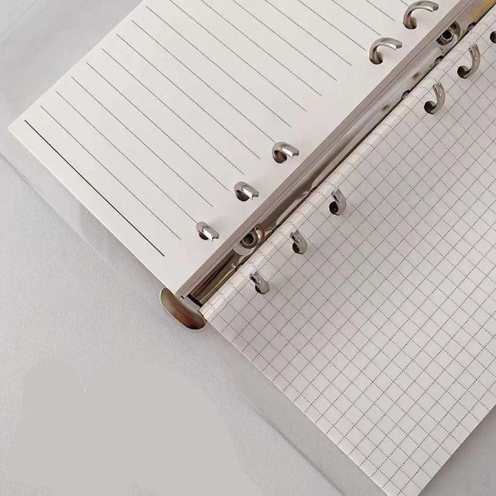 A6 loose-leaf notebook with girl-themed design for 6-hole binder systems
