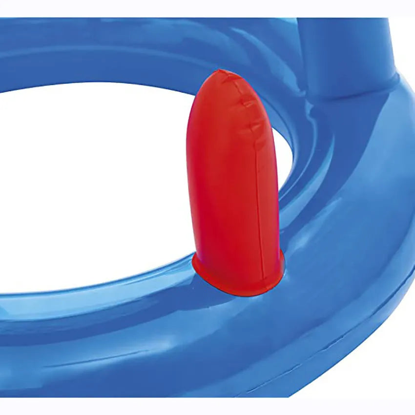 Inflatable basketball hoop in PVC for water shooting game, 61cm size with three rings and basketball
