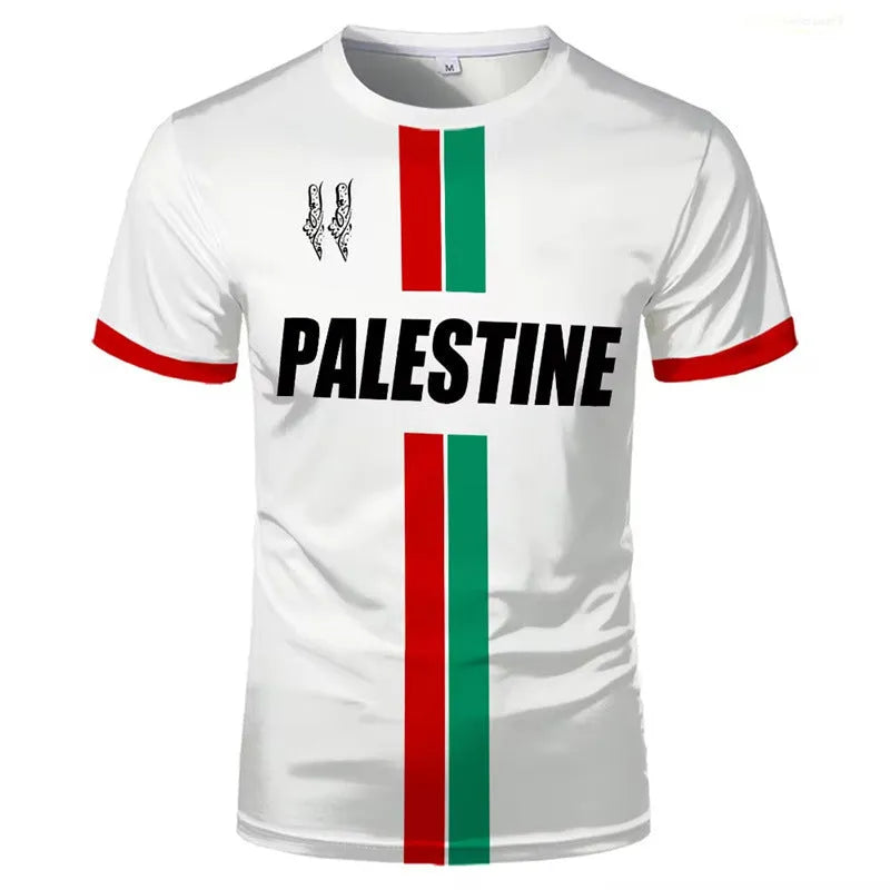 3D printed football pattern T-shirt in black spandex fabric with stereo graphic design and half sleeves