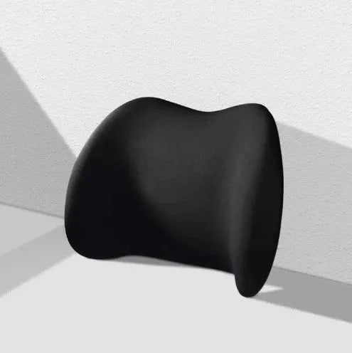 Memory foam car headrest and back support cushion set in black, green, grey or pink