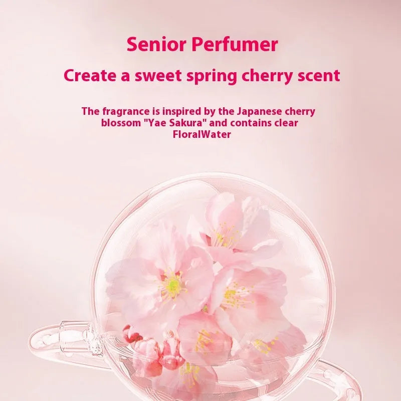 Sakura shampoo, conditioner and shower gel set, three 500ml bottles with cherry blossom design