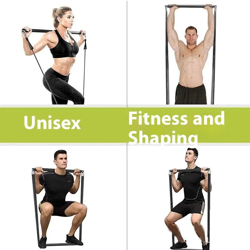 Two-segment push and pull rod fitness stick for resistance training and stretching exercises
