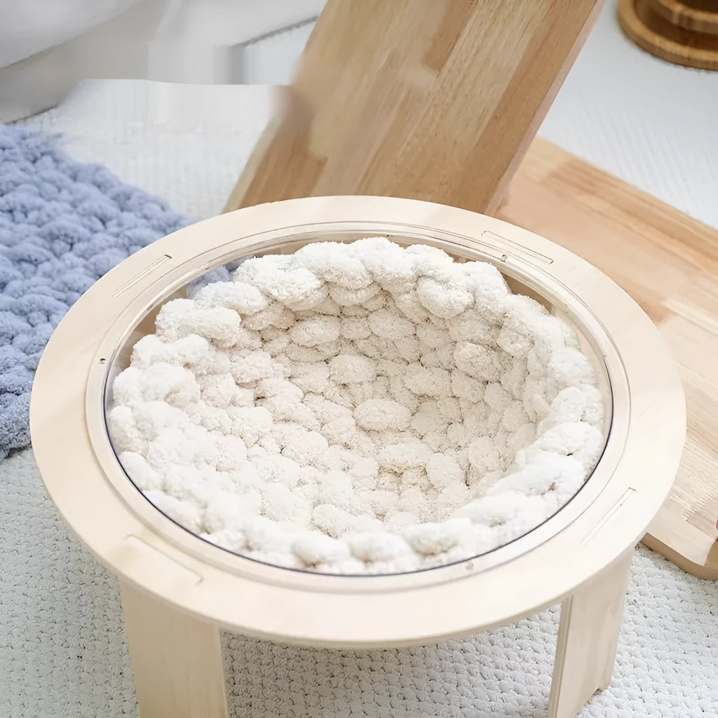 Hand-woven chenille thick needle wool pet mat for dogs and cats in six colours and five sizes