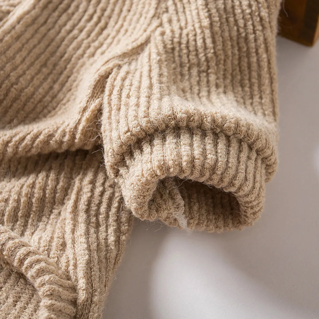 Brown knitted dog sweater pullover for small breeds like Bichon or Pomeranian on a white background
