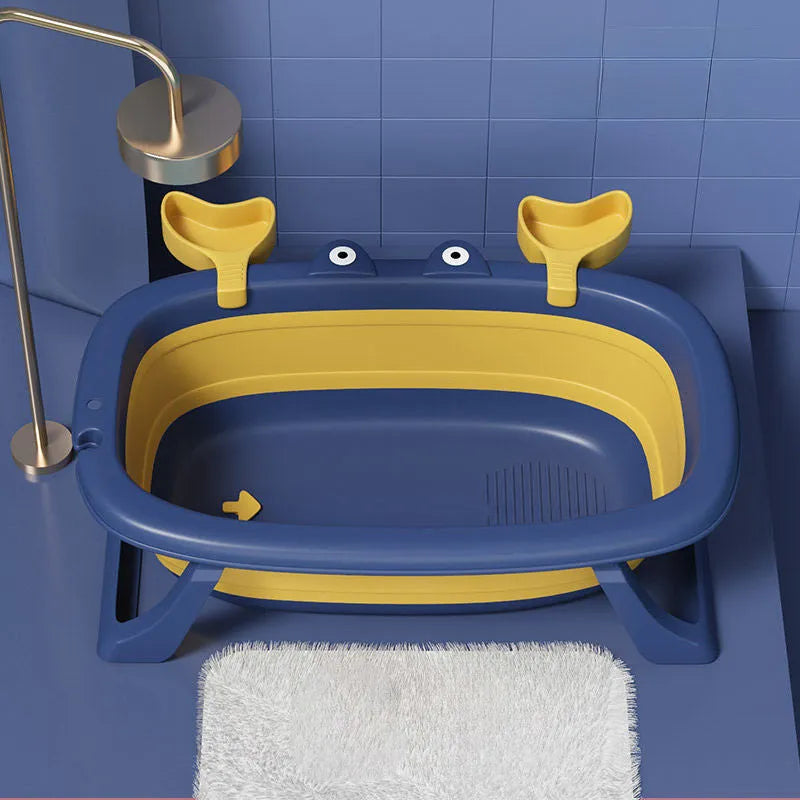 Blue foldable portable pet tub suitable for a small dog or cat.