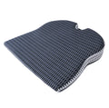 Memory foam seat cushion with adjustable strap in black, grey, or creamy white.