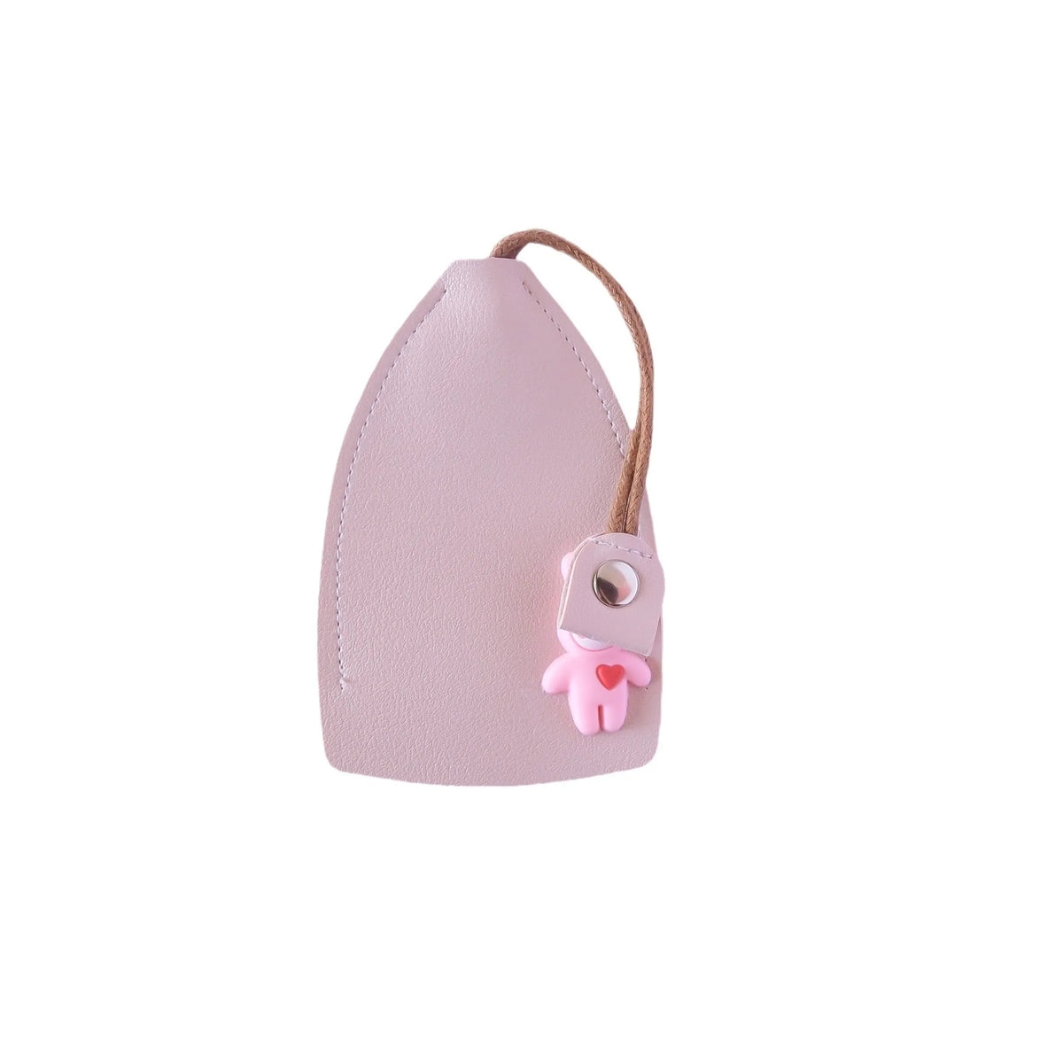 Pu material car key case organiser in black, shown holding keys and cards.