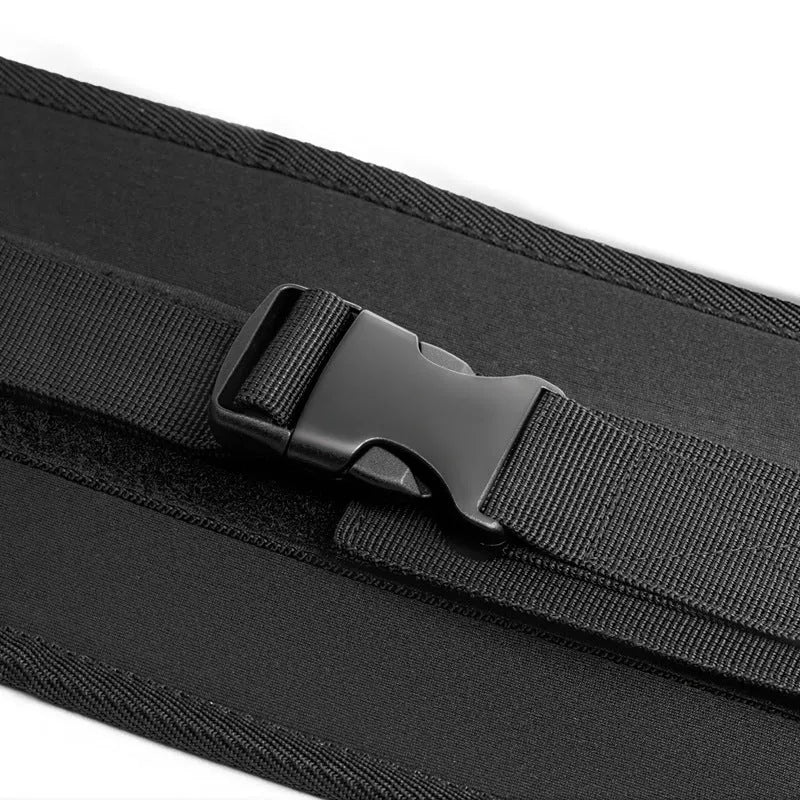 Black neoprene hip training fitness booster stripe band, large 70 cm x 14 cm, single fitness assist belt