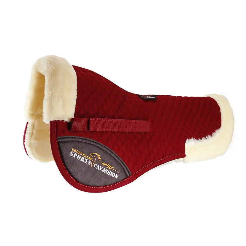 Riding shock absorption wool saddle pad in multiple colours for equestrian and cycling waist protection