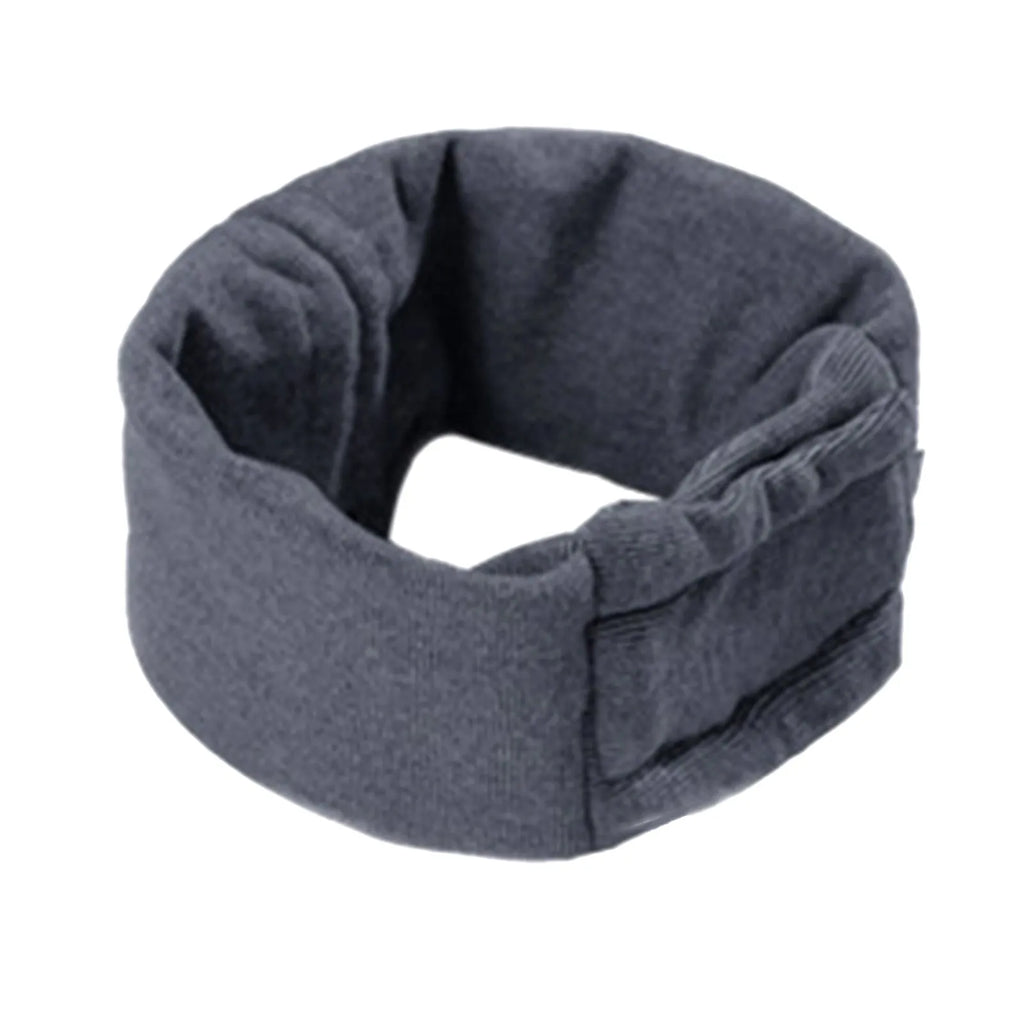 Dog wearing noise reduction hoodie with ear covers in black colour