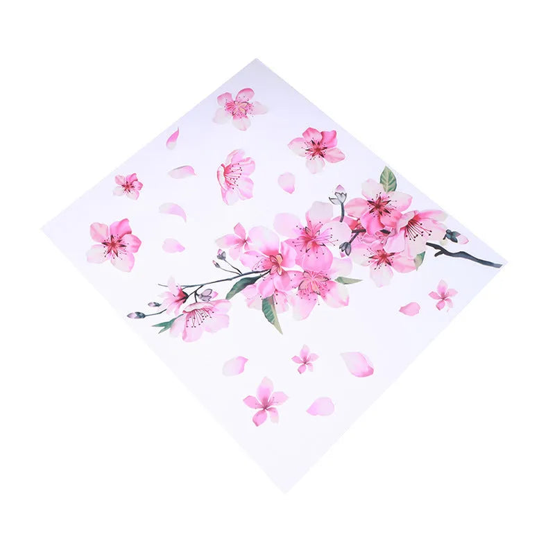 Cherry blossom flower pattern car sticker in PVC vinyl material showing two size options