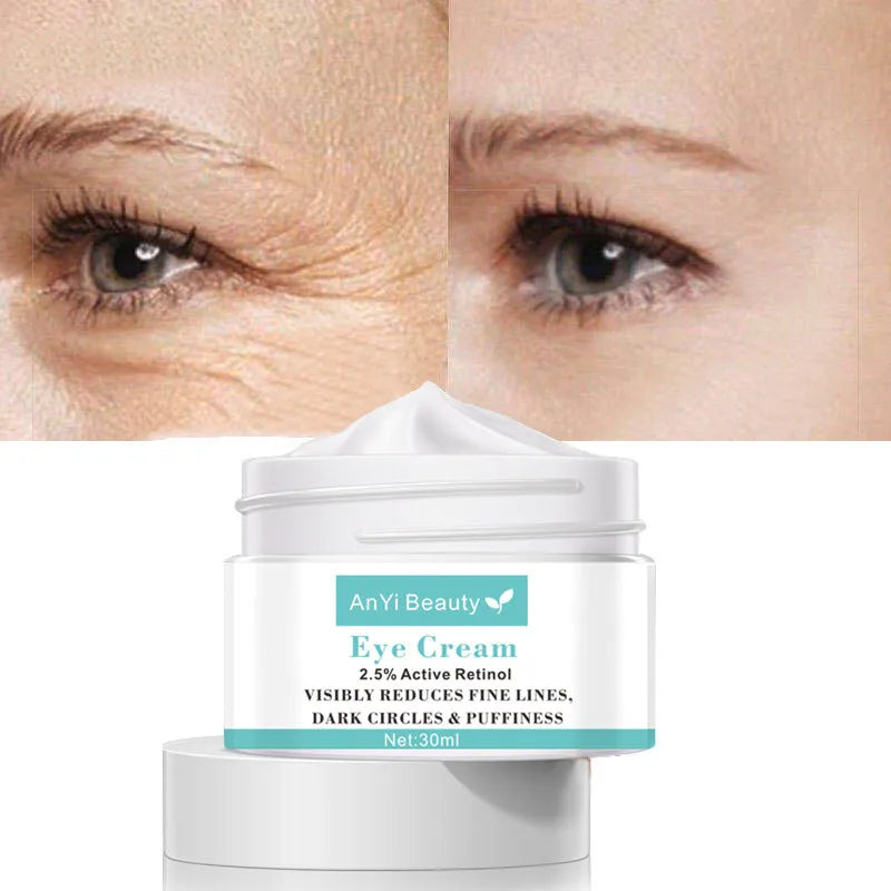 30ml women's eye cream in pump bottle for reducing dark circles and puffiness