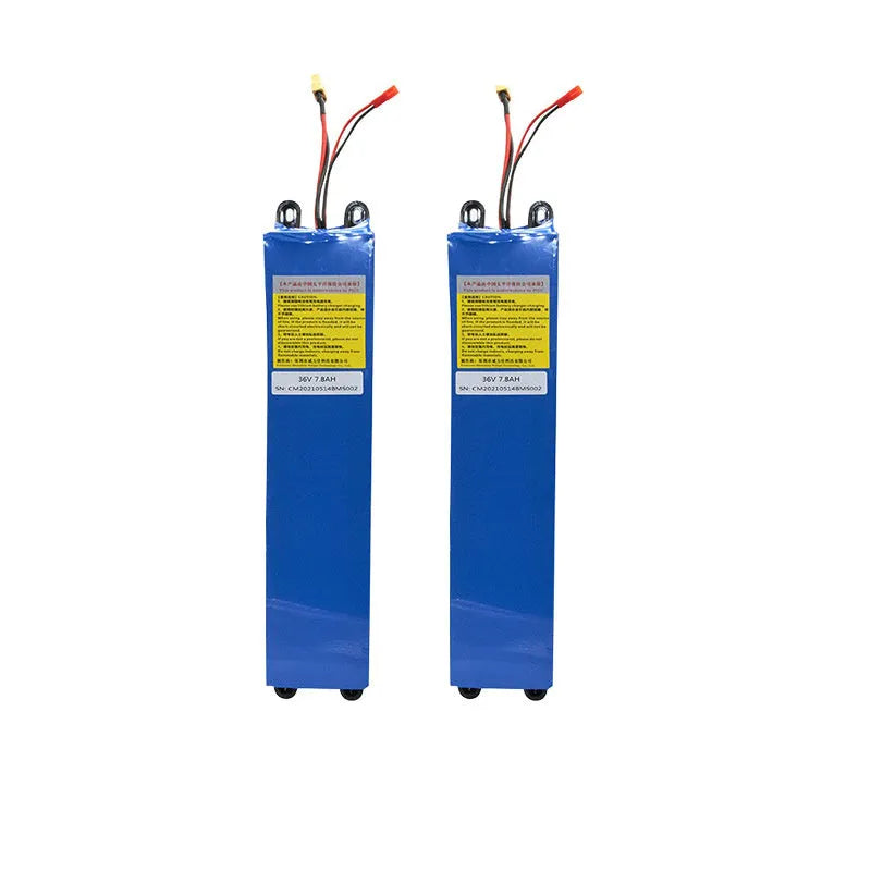 36V lithium battery pack for electric scooter replacement with capacity options shown
