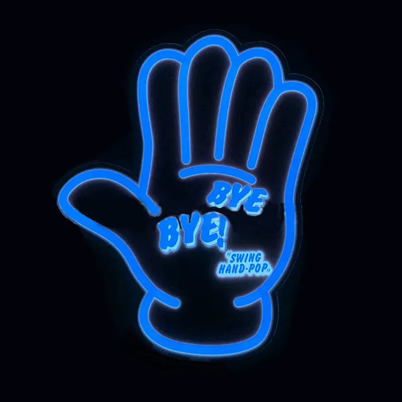 Small luminous wall stickers with driver unit showing heart, cat, and text designs in multiple colours