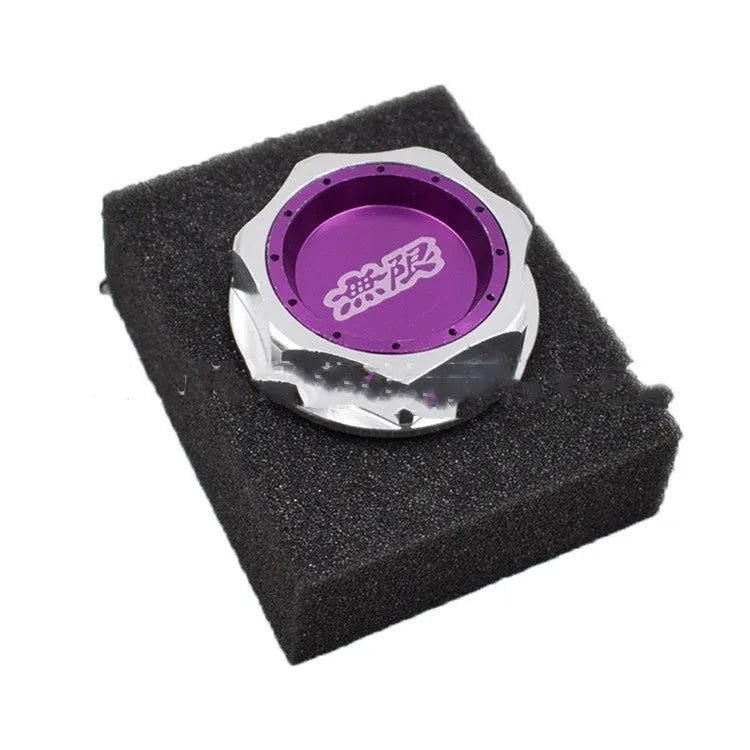 Aluminum alloy oil filter cap for Honda vehicles in multiple colour options