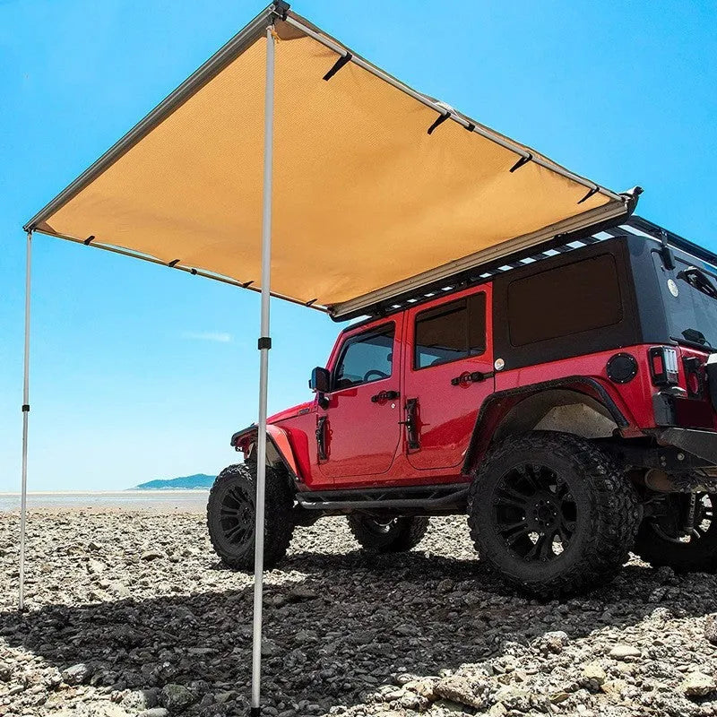 Two-bedroom camping tent with aluminium alloy poles shown in camouflage colour