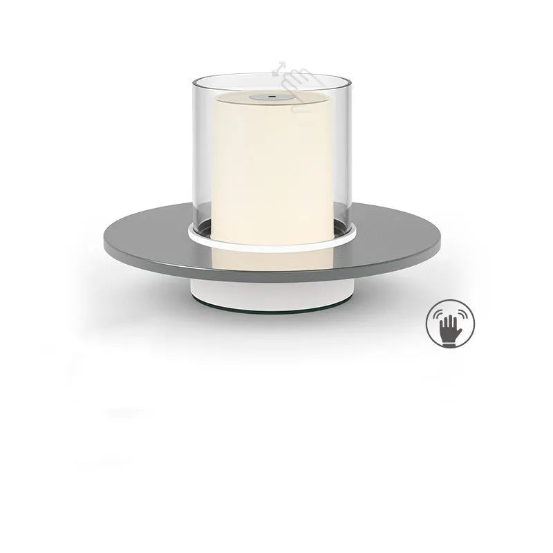 Rechargeable candle mood table lamp, 1W 2400K, USB, touch or infrared dimming, Gold or Silver, 160x100mm