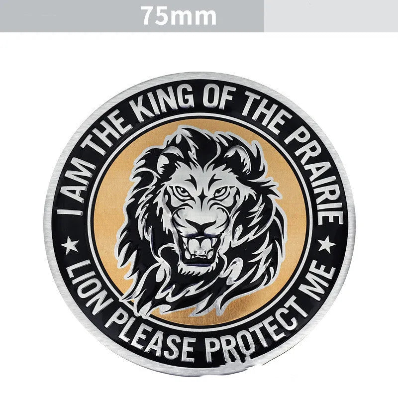 Aluminium car body labelling sticker with animal designs for vehicle appearance modification