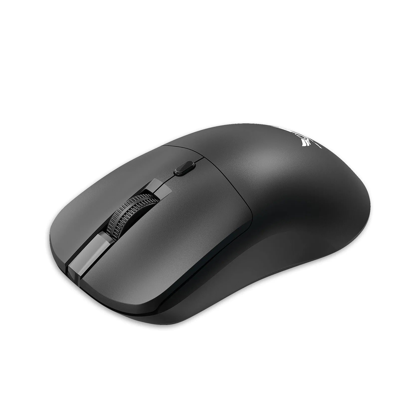 Black wireless mouse with three-gear audio button for laptop use