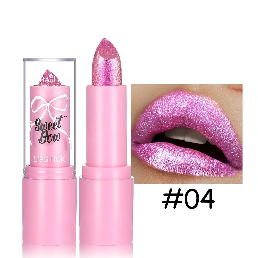 Sweetheart Bow XINGX Diamond Series lipstick showing six colour options