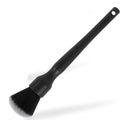 Black car detailing brush with ultra-soft pig hair bristles and a PP plastic handle.